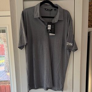 Travis Mathew Gray Polo Shirt ZYN branded